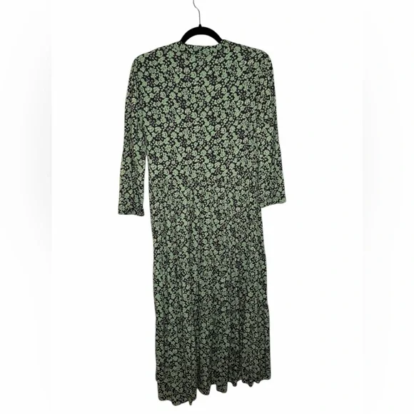 Madewell Button-Front Tiered Midi Dress in Fleur Field - Picture 4 of 6